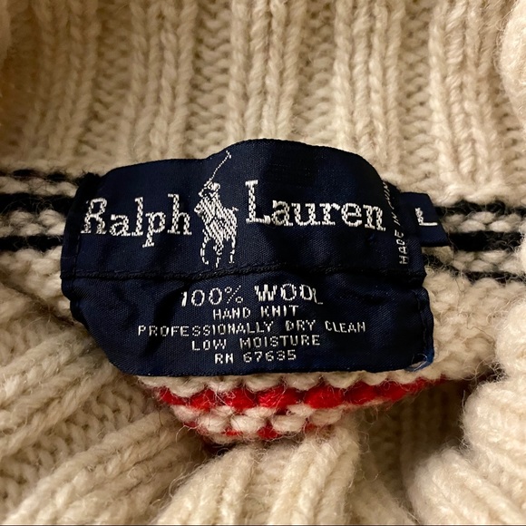 RALPH LAUREN Blue Label Vintage Hand Knit Sweater - Picture 7 of 7